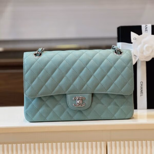 Chanel Classic Hand Bag Rep 1:1 High Quality Blue 25cm