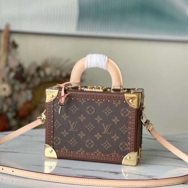 Túi Dạng Hộp Louis Vuitton LV Valisette Tresor Monogram 22.5×14.5×11.5cm