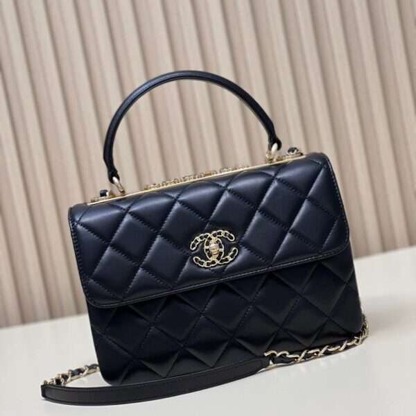 Chanel Trendy Women's Crossbody Bag Black Replica 1:1 High Quality 25cm