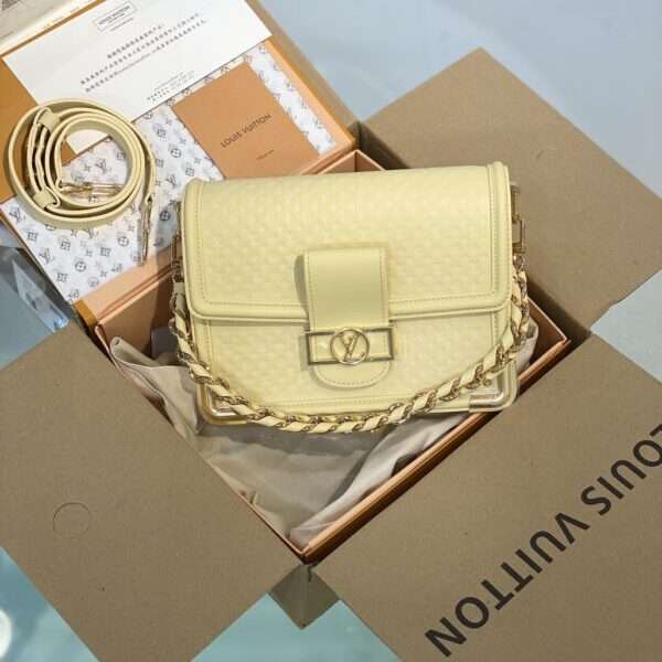 Louis Vuitton LV Mini Dauphine Super Premium Bag Yellow 20cm