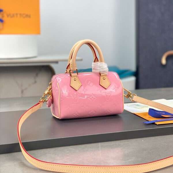 Louis Vuitton LV Nano Speedy Pink Replica 1:1 High Quality Bag 16x10x7.5cm