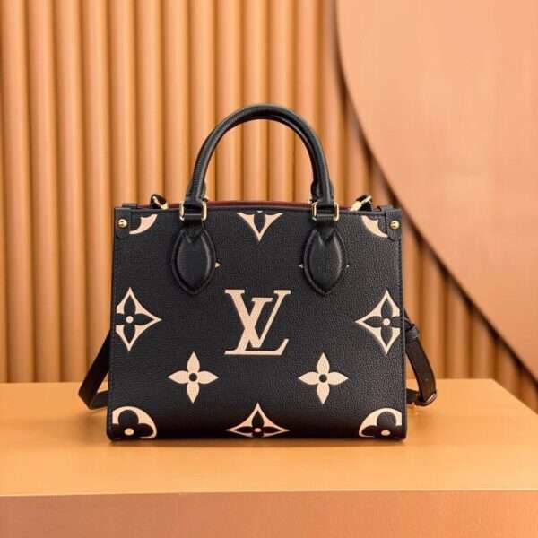 Louis Vuitton LV On The Go Bag Embossed Pattern Replica 1:1 High Quality 25cm