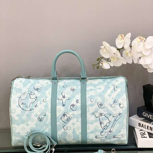 Louis Vuitton Travel Bag Super Premium Blue 50cm