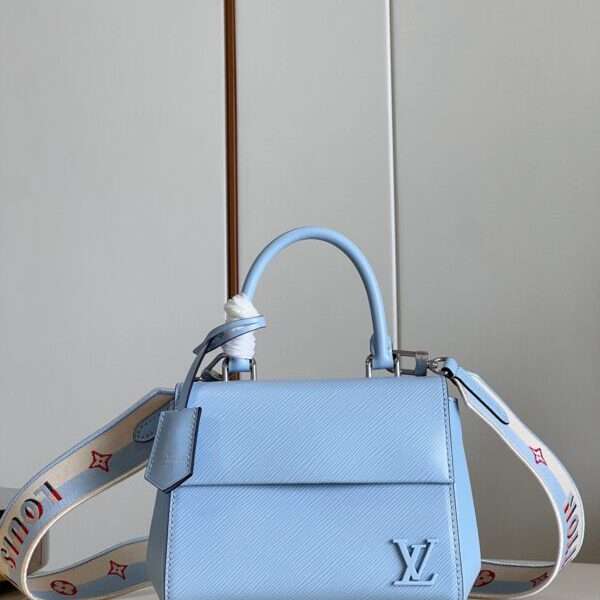 Louis Vuitton LV Clunny High-End Handbag for Women Blue 20x16cm