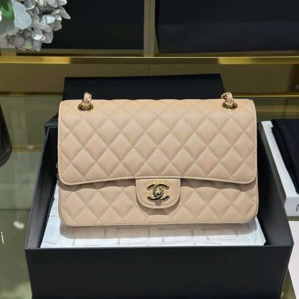 Chanel Classic Flap Bag Medium Super Quality Yellow 25cm