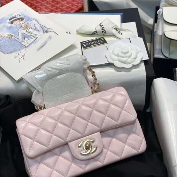 Chanel Handle Like Auth Women's Handbag Pink 20cm