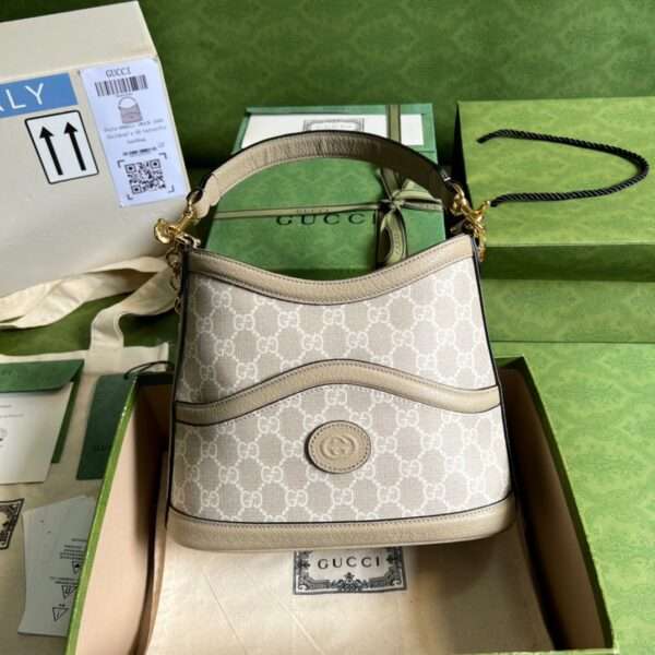 Gucci Handle Handbag Gucci Logo Pattern Like Auth 25x21cm