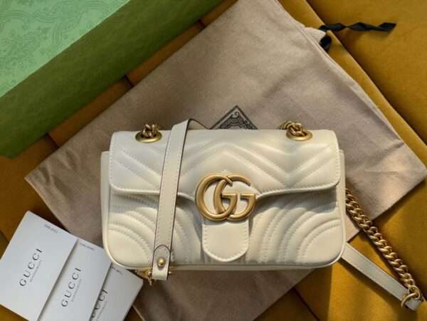 Gucci Marmont Rep 11 High-end Women's Handbag White 22cm