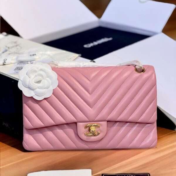 Chanel Classic Hand Bag Super Quality Pink 25cm