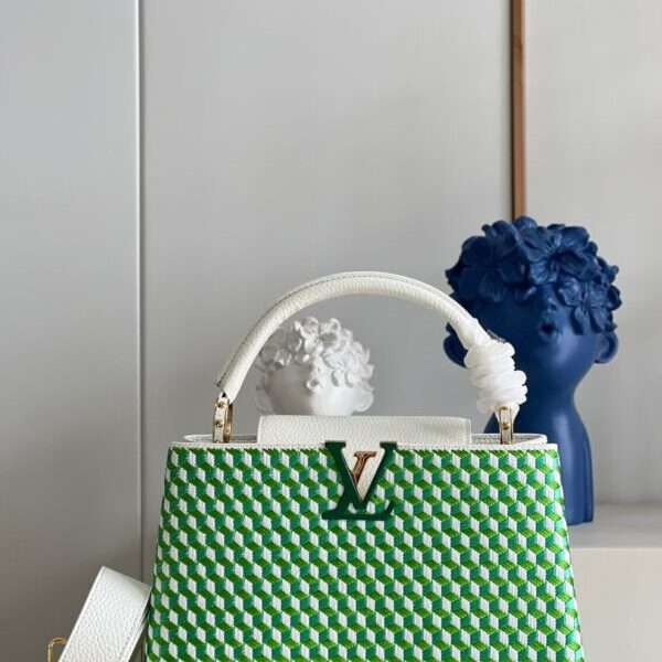 Louis Vuitton LV Capucines PM Handbag Knitting Pattern Replica 11 27cm
