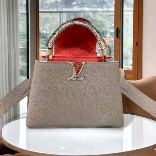 Louis Vuitton LV Capucines PM Replica Python Skin Handbag 11 27cm