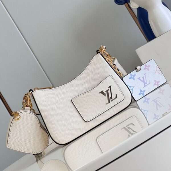 Louis Vuitton LV Marellini White Handbag Replica 1:1 19×13.5×6.5cm