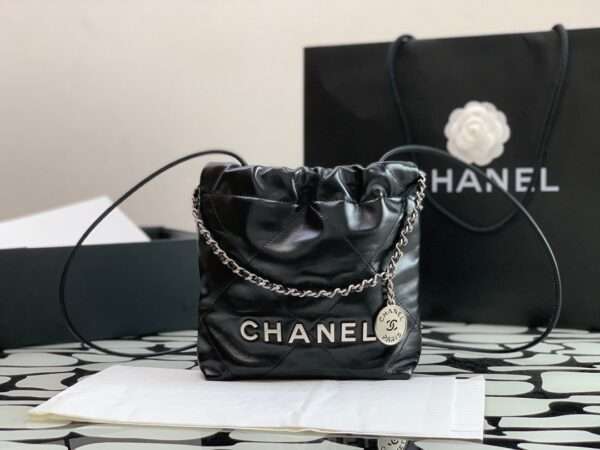 Chanel 22 Bag Replica 1:1 High Quality Women's Handbag Black 22cm
