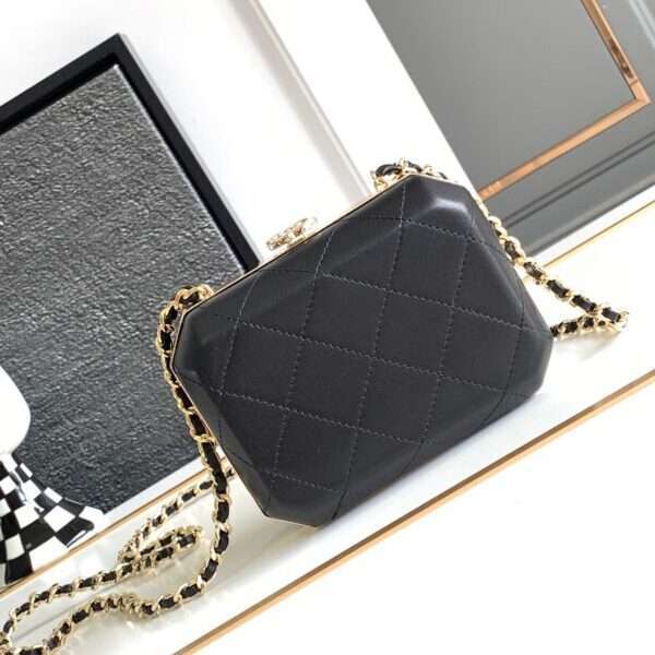 Chanel Box Mini Replica 1:1 High Quality Black Women's Handbag