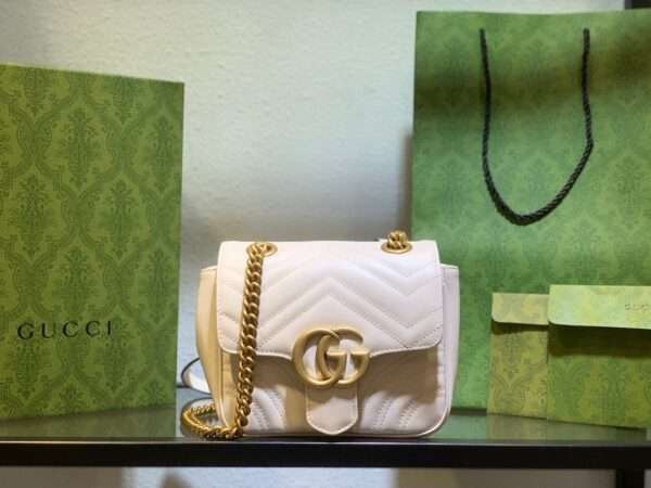 Gucci Marmont Replica 1:1 High Quality Women's Handbag White 20cm
