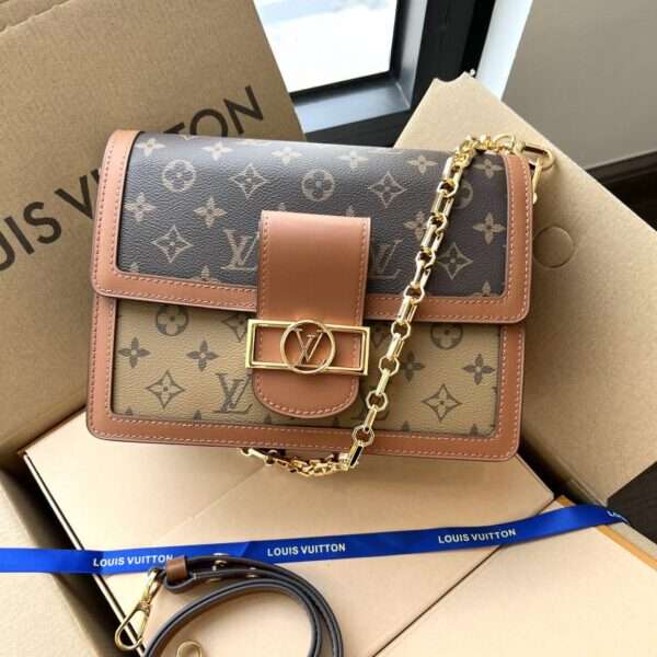 Louis Vuitton LV Dauphine Replica Women's Handbag 11 Monogram Pattern 25cm