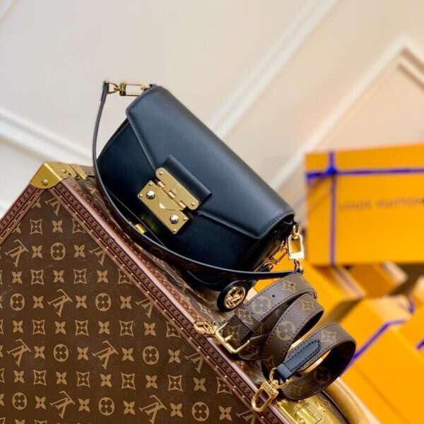 Louis Vuitton LV Swing Replica 1:1 High Quality Women's Handbag Black 24x15cm