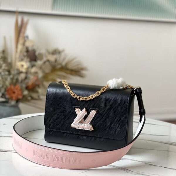 Louis Vuitton LV Twist Women's Handbag Black Replica 1:1 24cm
