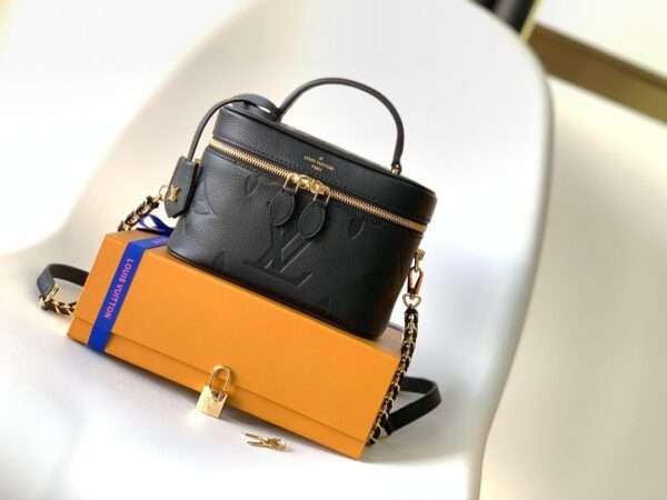 Louis Vuitton LV Vanity Replica 1:1 High Quality Women's Handbag Black 19x13x11cm