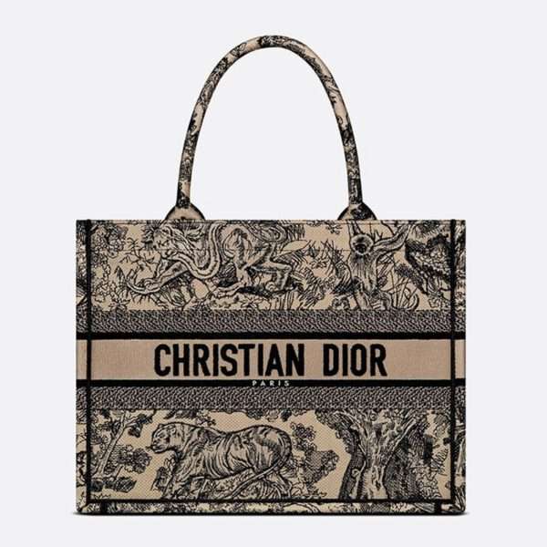 Dior Book Tote Toile De Jouy Motif Canvas Beige