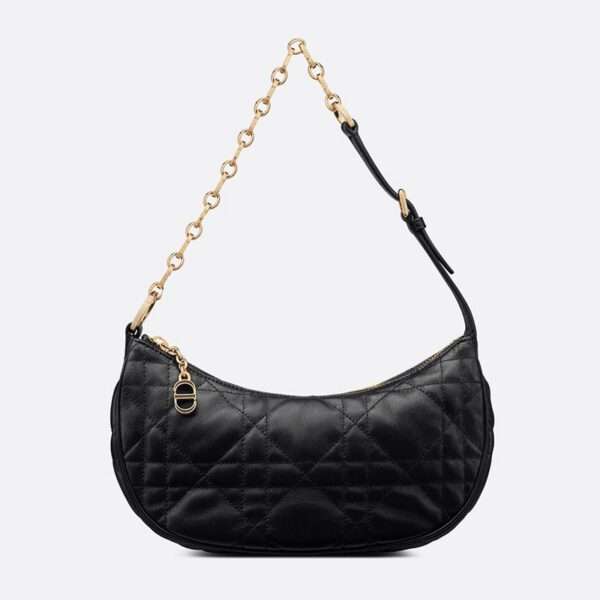 Dior CD Lounge Bag Cannage Lambskin Black