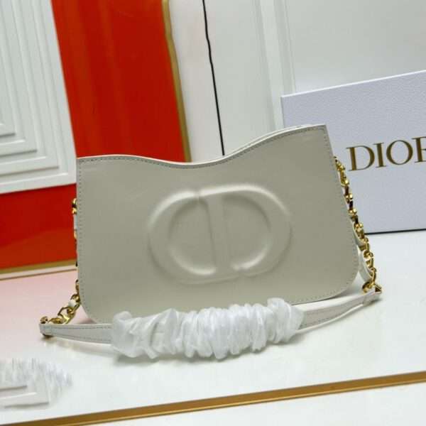 Mini Dior CD Signature Hobo Bag Calfskin White