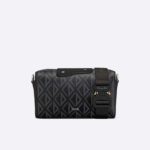 Dior Lingot 22 Bag CD Diamond Motif Canvas Black