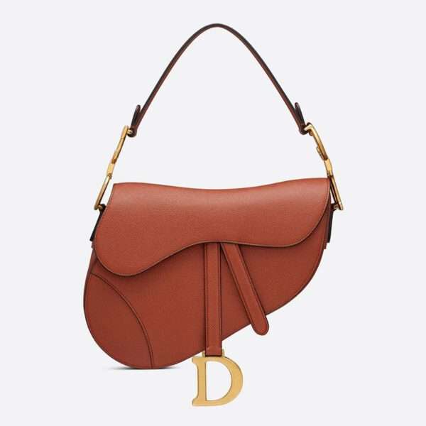 Dior Saddle Bag Grained Calfskin Brown