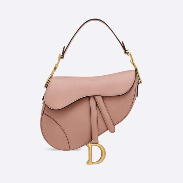 Dior Saddle Bag Grained Calfskin Pink