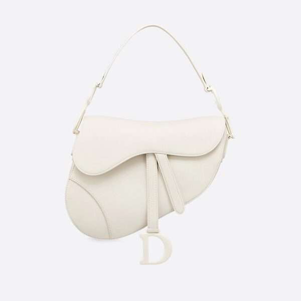 Dior Saddle Bag Ultramatte Calfskin White