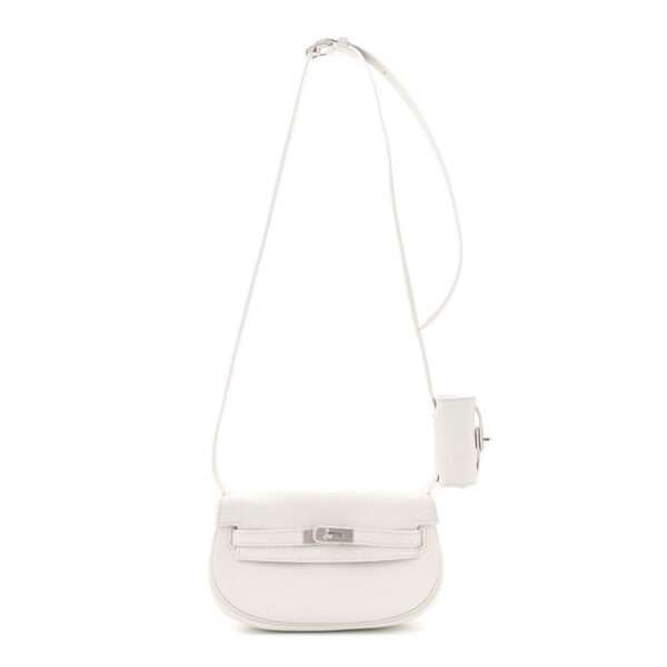 Hermès White Swift Leather Kelly Moove