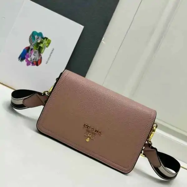 Prada Dual Strap Flap Crossbody Bag