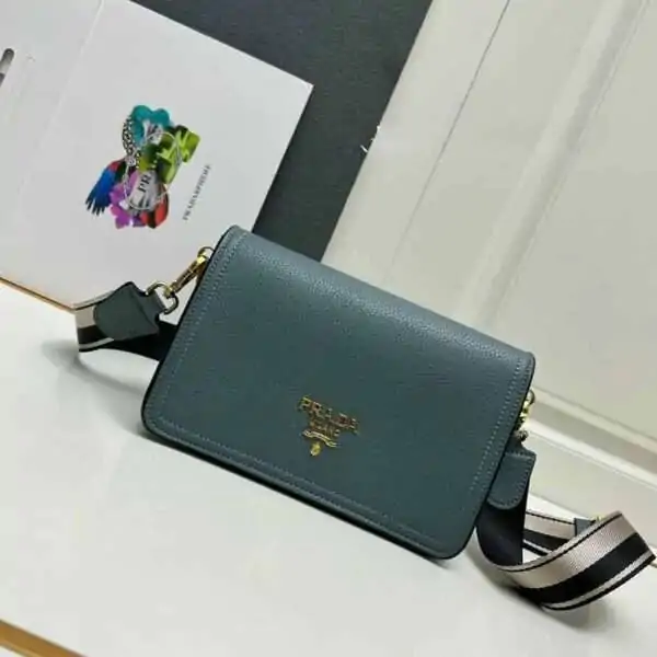Prada Dual Strap Flap Crossbody Bag