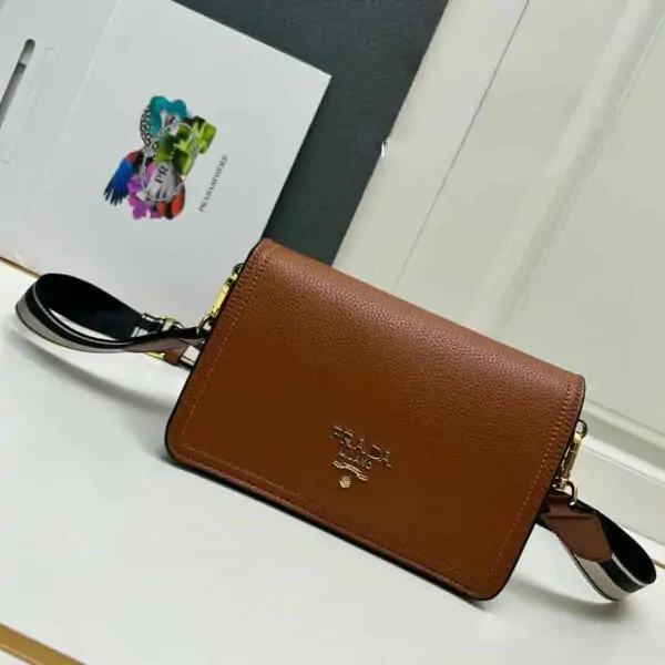 Prada Dual Strap Flap Crossbody Bag