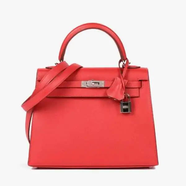 Hermès Geranium Epsom Leather Kelly 25cm Sellier