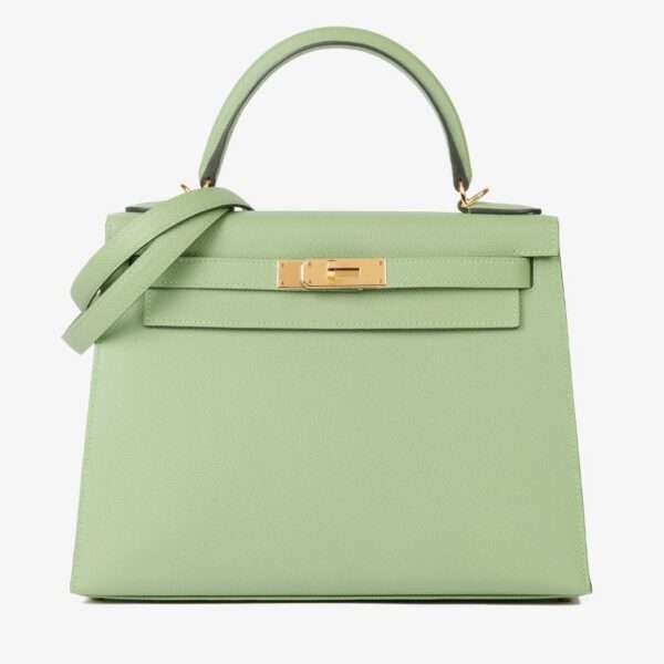 Hermès Vert Criquet Epsom Leather Kelly 28cm Sellier