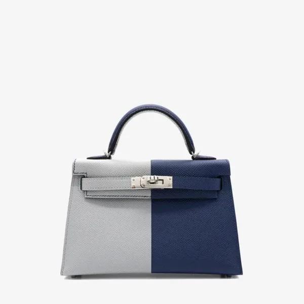 Hermès Bleu Glacier & Bleu Indigo Epsom Leather HSS Special Order Kelly 20cm II Sellier
