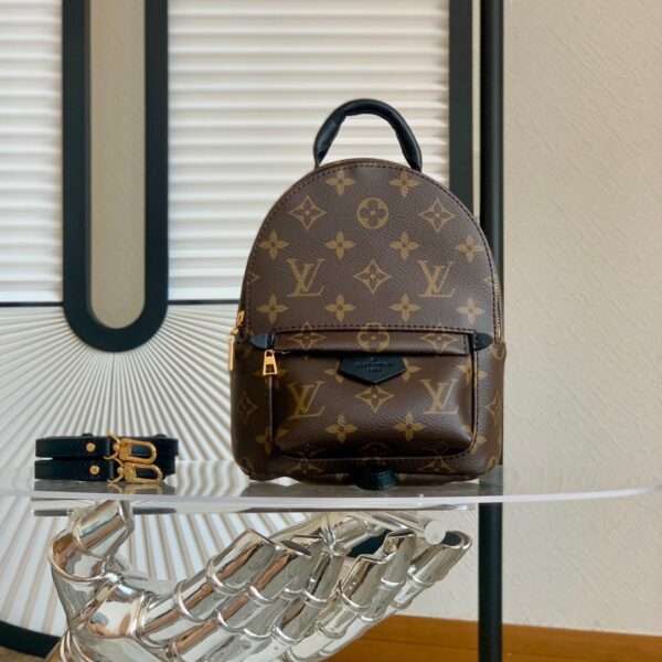Louis Vuitton Montsouris women's backpack brand accessories gold 27x33cm