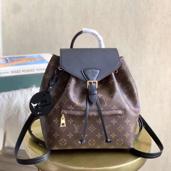 Louis Vuitton Montsouris women's backpack high quality Monogram pattern 27x33cm
