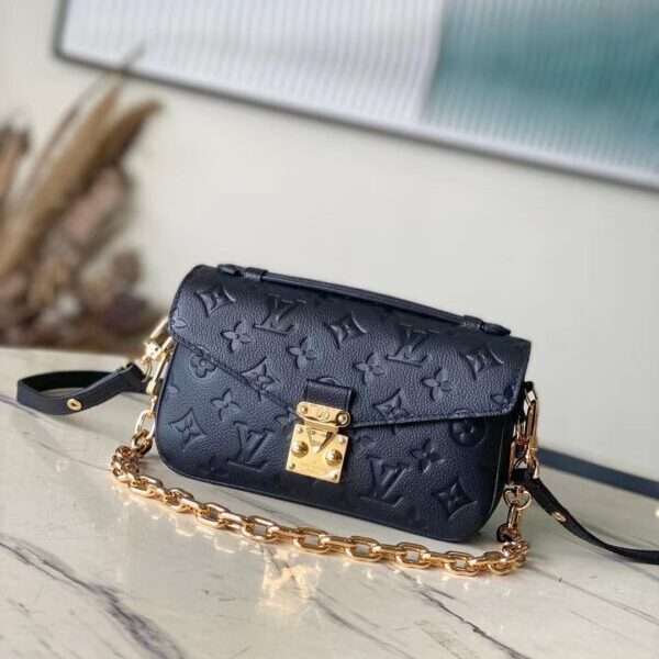 Louis Vuitton LV Metis Mini Women's Handbag Super Quality Black Sunken Logo 21.5×13.5x6cm