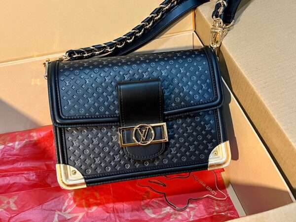 Louis Vuitton LV Dauphine Super Premium Women's Handbag with Pattern 17x25x10.5cm