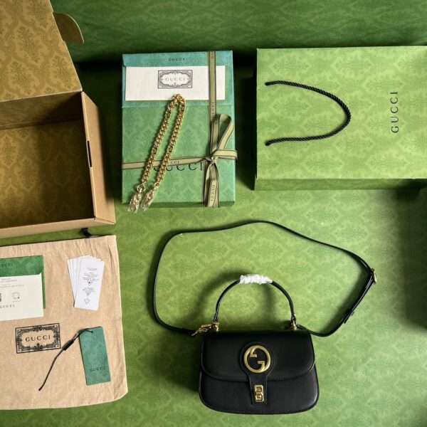 Gucci Blondie Handle Super Quality Women's Handbag Smooth Leather 23x15cm