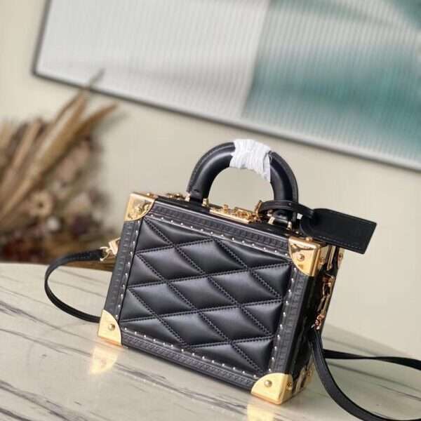 Louis Vuitton LV Petite Valise Trunk Super Premium Diamond Women's Handbag 22.5×14.5×11.5cm