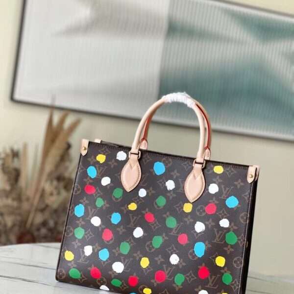 Louis Vuitton LV On The Go Super Premium Polka Dot Women's Handbag 35x28cm