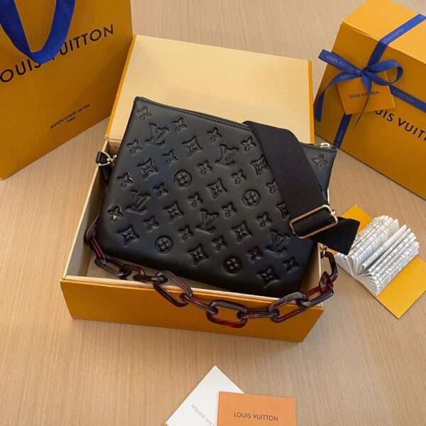 Louis Vuitton LV Coussin Black Women's Handbag 26cm