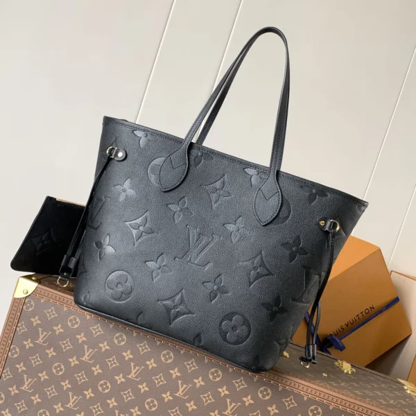 Louis Vuitton Neverfull MM Black Momogram Empreinte