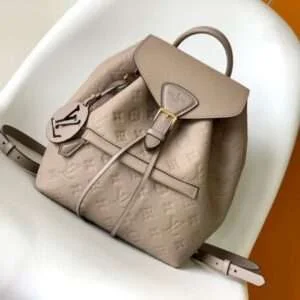 Louis Vuitton LV Montsouris PM Backpack Logo Embossed Pattern Fake Handbags 27x33cm