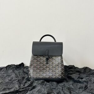 Goyard Mini Backpack Black Super Quality Monogram Pattern Size 23x19cm