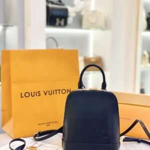 Louis Vuitton LV Alma Backpack Woman’s Black Fake 15x20x10cm
