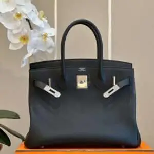 Hermes Birkin Phw Togo Black With Silver Super Fake 11 Handbags 30cm